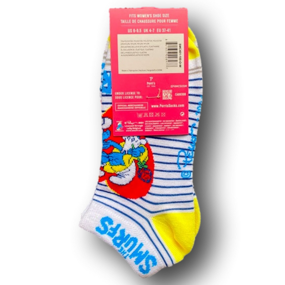 3/$20 The Smurfs Smurfette & Clumsy Smurf Funny Novelty Ankle Socks - Brand New - Picture 2 of 4